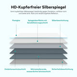 glasvilla Spiegelschrank mit Spiegellampe Badezimmerschrank Spiegelleuchte 180° Drehbar LED Badlampe Strahlenschön