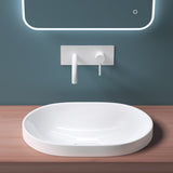 glasvilla Waschbecken Einbauwaschbecken, weiß Brüssel5006A aus Keramik, mit Nano-Beschichtung