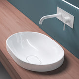 glasvilla Waschbecken Einbauwaschbecken, weiß Brüssel5006A aus Keramik, mit Nano-Beschichtung