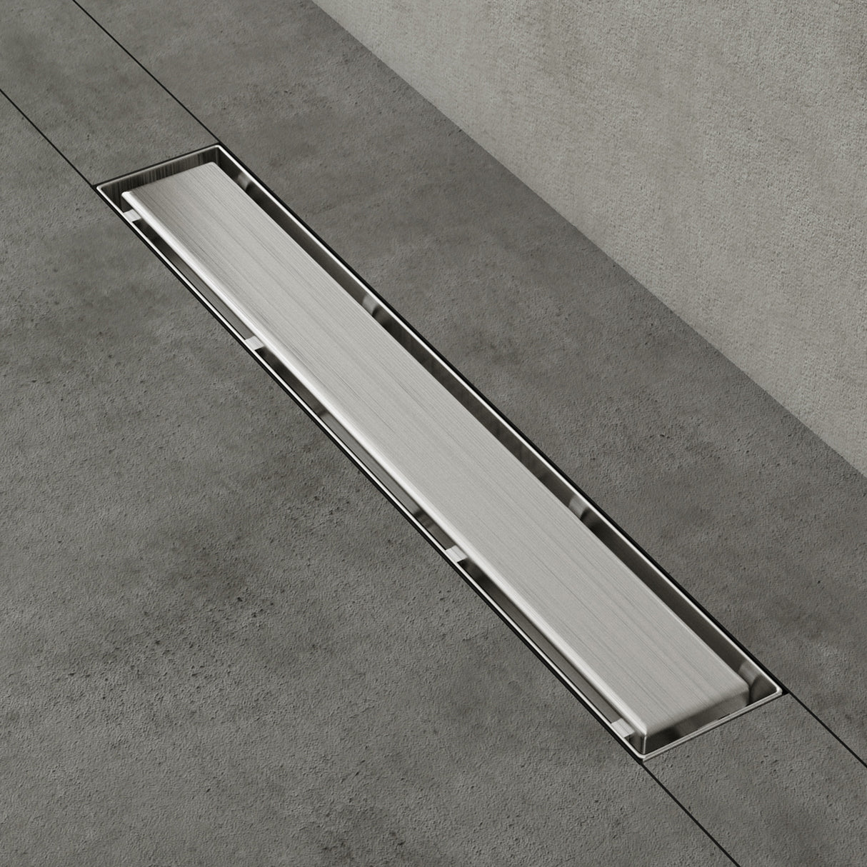 glasvilla Duschrinne Bodenablauf aus Edelstahl | Komplettset Ablaufrinne für Badezimmer | Befliesbar Wasserabfluss 35L/min | Haarsieb KE110