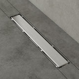 glasvilla Duschrinne Bodenablauf aus Edelstahl | Komplettset Ablaufrinne für Badezimmer | Befliesbar Wasserabfluss 35L/min | Haarsieb KE110