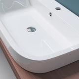 glasvilla Waschbecken Aufsatzwaschbecken Hängewaschbecken Brüssel5021 BTH: 81x49x18cm Weiß aus Keramik inkl. Nano-Beschichtung