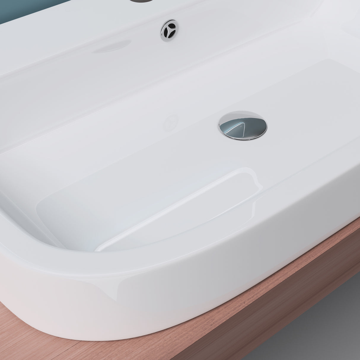 glasvilla Waschbecken Aufsatzwaschbecken Hängewaschbecken Brüssel5021 BTH: 81x49x18cm Weiß aus Keramik inkl. Nano-Beschichtung