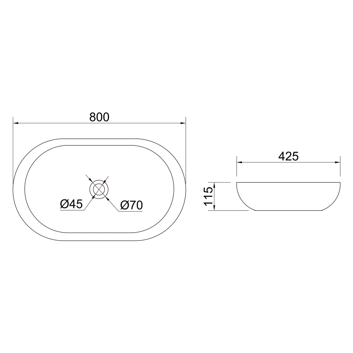glasvilla Waschbecken Aufsatzwaschbecken in weiß Keramik, mit Nano-Beschichtung