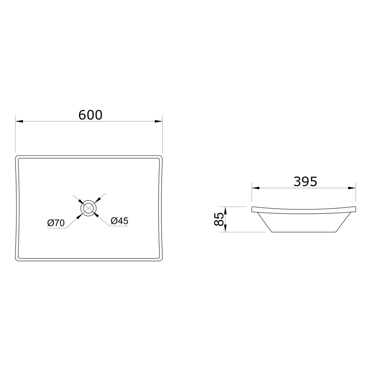glasvilla Waschbecken Aufsatzwaschbecken, Keramik,weiß mit Nano-Beschichtung Brüssel5096