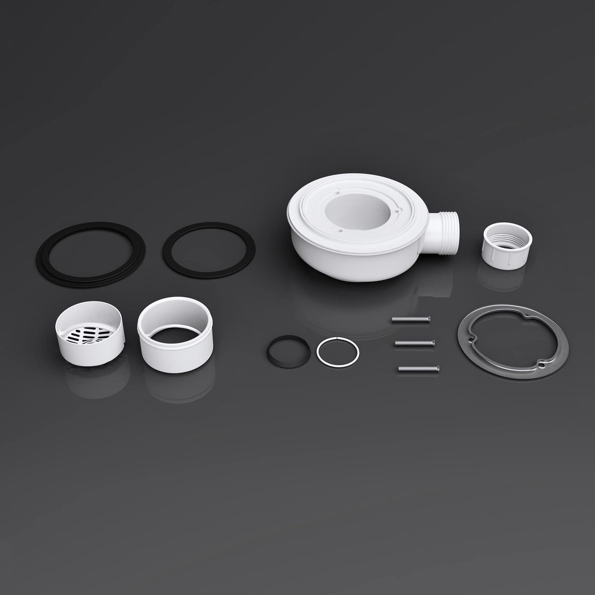 glasvilla Dusche Ablaufgarnitur für Duschwanne Duschtasse Abfluss Ablauf Siphon