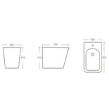 glasvilla Wand Bidet Keramik Bidet Hänge-Bidet WC-Bidet Formschön Weiß