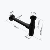 glasvilla Ablaufgarnitur für Waschbecken und Waschtisch Geruchsverschluss, Material: Messing, Anschlussgewinde