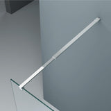 glasvilla Haltestange Duschwand Duschabtrennung Duschglaswand | Stabilisator für Walk in Dusche | um 180°schwenkbar für 6-10 mm Glasstärke