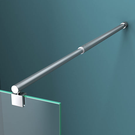 glasvilla Haltestange Duschwand Duschabtrennung Duschglaswand | Stabilisator für Walk in Dusche | um 180°schwenkbar für 6-10 mm Glasstärke