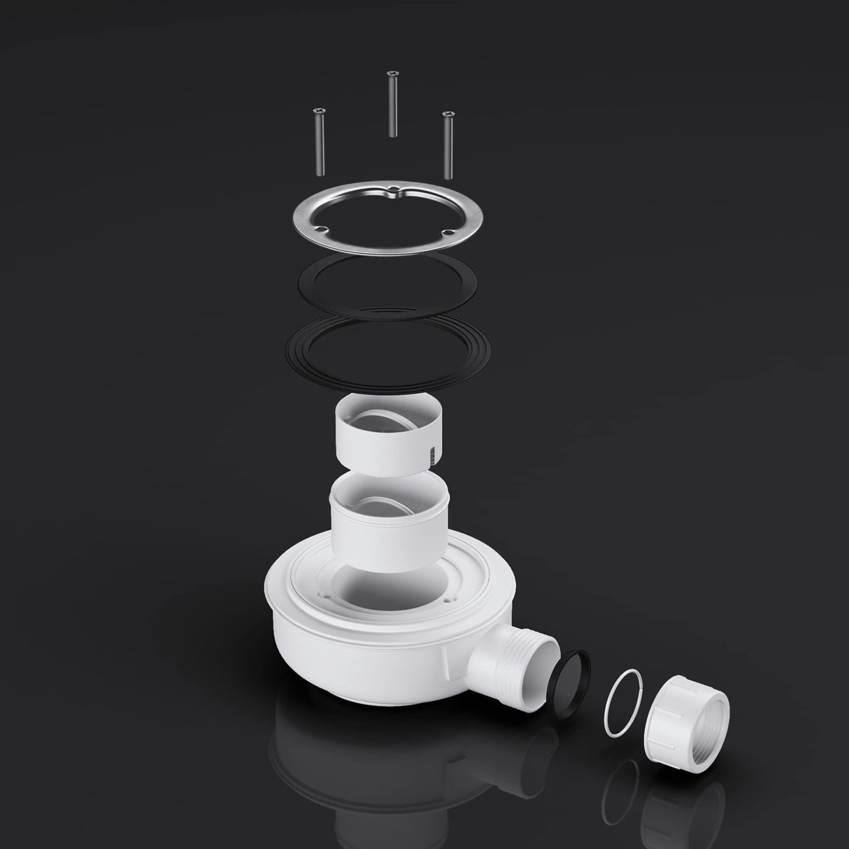 glasvilla Dusche Ablaufgarnitur für Duschwanne Duschtasse Abfluss Ablauf Siphon