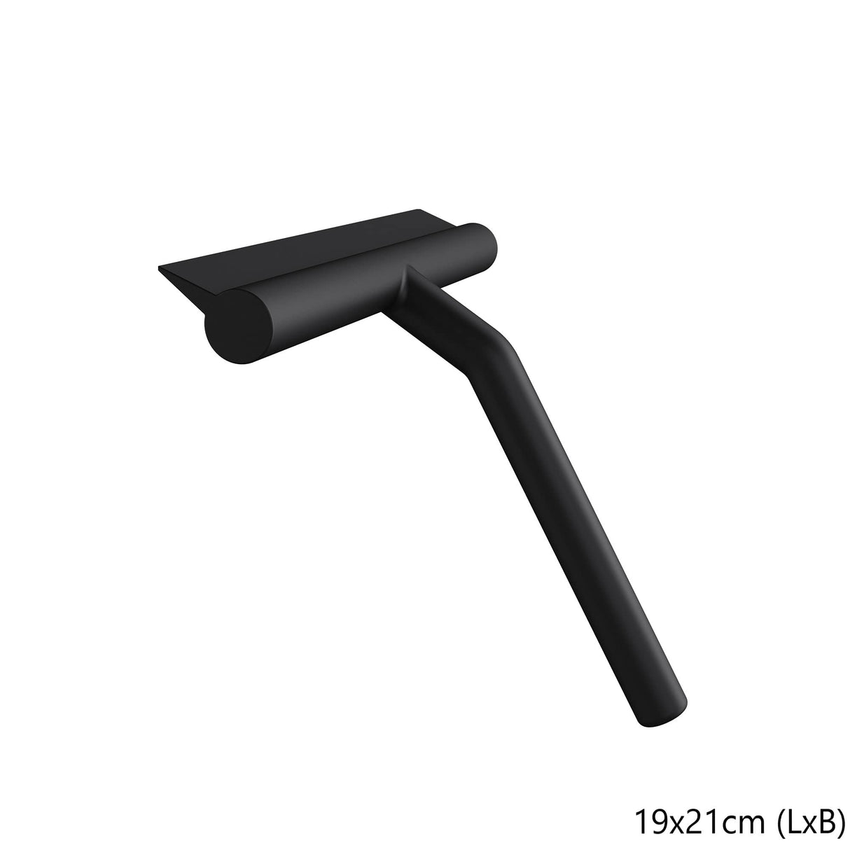 glasvilla Duschabzieher schwarz matt inkl. Aufhänger Silikon Abzieher 19x21cm (LxB) Badezimmer Scheibenabzieher