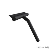 glasvilla Duschabzieher schwarz matt inkl. Aufhänger Silikon Abzieher 19x21cm (LxB) Badezimmer Scheibenabzieher