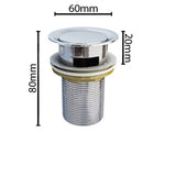 glasvilla Ablaufgarnitur Waschbeckenstöpsel | Waschtisch Stöpsel für alle DIN-Waschbecken