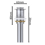 glasvilla Ablaufgarnitur Waschbeckenstöpsel | Waschtisch Stöpsel für alle DIN-Waschbecken