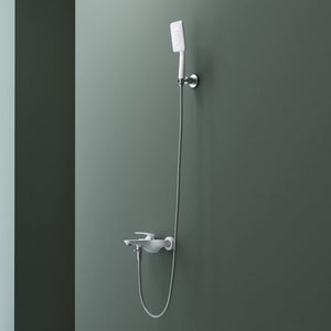 Glasvilla Design, Sistema de ducha con teleducha y grifo monomando cromado (3 tipos de chorro)