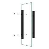 glasvilla Türgriff Zimmertürknopf Duschtürgriff Stangengriff Glastürgriffe Stoßgriff