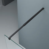 glasvilla Haltestange Duschwand Duschabtrennung Duschglaswand | Stabilisator für Walk in Dusche | um 180°schwenkbar für 6-10 mm Glasstärke