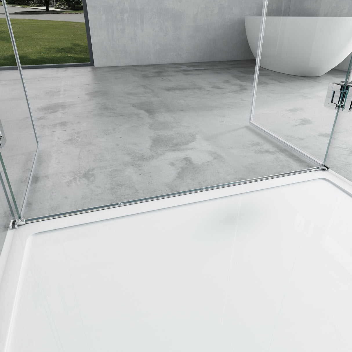 glasvilla Duschkabine U-Form Duschabtrennung 8mm ESG in Klarglas Nano-Beschichtung Ravenna40UK