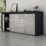 glasvilla Sideboard Aufbewahrungsschrank BTH: 167x36x70 cm mit 2 Schränken und 4 Schubladen Kommode Mehrzweckschrank Möbel Schrank03