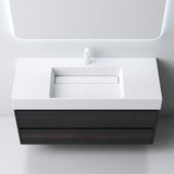 glasvilla Badmöbel-Set Waschbeckenunterschrank 120x48x63cm mit 2-Schubladen inkl. Waschbecken Deep