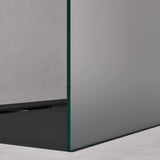 glasvilla Duschwand Duschabtrennung 2 Haltestange für Walk-In Dusche 10mm ESG-Sicherheitsglas mit Nanobeschichtung Rechteckiger Stabilisator Bremen02+2