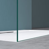 glasvilla Duschwand Duschabtrennung 2 Haltestange für Walk-In Dusche 10mm ESG-Sicherheitsglas mit Nanobeschichtung Rechteckiger Stabilisator Bremen02+2