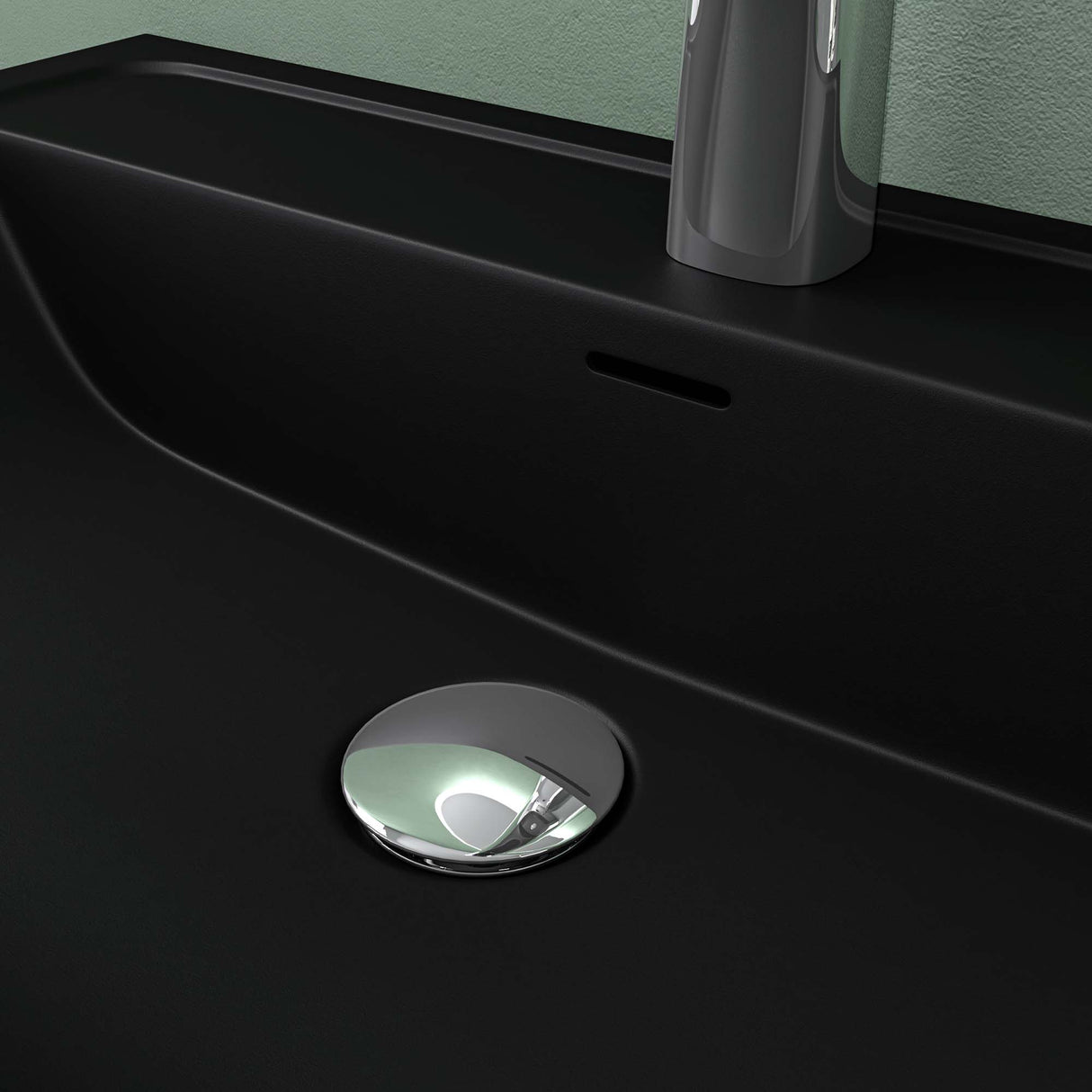 glasvilla Waschbecken Einbauwaschbecken Rechteckige Waschschale aus Mineralguss mit Überlauf Col8