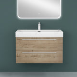 glasvilla Badmöbel-Set Waschbeckenunterschrank Waschtisch mit Unterschrank inkl. Mineralguss-Waschbecken Quadratto