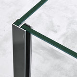 glasvilla Duschwand Duschabtrennung Walk-In Dusche 8mm Klarglas ESG-Sicherheitsglas mit Nanobeschichtung Rechteckiger Stabilisator BremenL