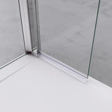 glasvilla Walk-In Duschwand für Dusche Duschabtrennung 10mm Klarglas mit 30cm Nebenteil ESG-Sicherheitsglas mit Nanobeschichtung Runder & Rechteckiger Stabilisator Bremen02K-Plus