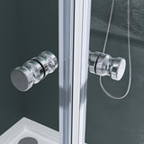 glasvilla Duschkabine Falttür 180° Klarglas ESG Klappbar & Faltbar Duschtür Lotus-Effekt NANO Eckeinstieg R26