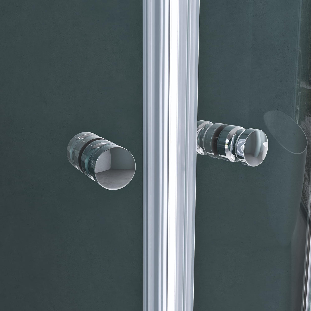 glasvilla Duschkabine viertelkreis Dusche Duschabtrennung mit 2 Schiebetüren ESG-Sicherheitsglas Nano-Beschichtung Ravenna32K