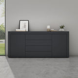 glasvilla Sideboard Aufbewahrungsschrank BTH: 167x36x70 cm mit 2 Schränken und 4 Schubladen Kommode Mehrzweckschrank Möbel Schrank03