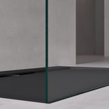 glasvilla Duschwand Duschabtrennung 2 Haltestange für Walk-In Dusche 10mm ESG-Sicherheitsglas mit Nanobeschichtung Rechteckiger Stabilisator Bremen02+2