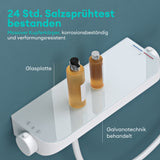 glasvilla Duschsystem mit Thermostat, Duscharmatur Komplettset mit Sicherheitsverriegelung, 3 Strahlarten höhenverstellbar Duschbrause mit Unterauslauf aus Messing  Duschsystem9