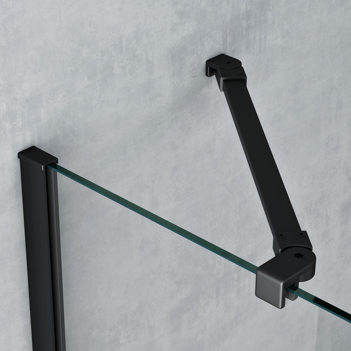 glasvilla Duschkabine U-Form Duschabtrennung Duschkabine Aluminiumrahmen ESG-Sicherheitsglas Klarglas Doppeltüre Schwarz Ravenna66UK