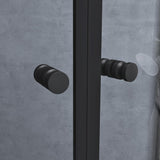 glasvilla Duschkabine viertelkreis Dusche Duschabtrennung mit 2 Schiebetüren ESG-Sicherheitsglas Nano-Beschichtung Ravenna32K