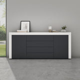 glasvilla Sideboard Aufbewahrungsschrank BTH: 167x36x70 cm mit 2 Schränken und 4 Schubladen Kommode Mehrzweckschrank Möbel Schrank03