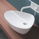 glasvilla Waschbecken Aufsatzwaschbecken Waschschale Aufsatzwaschtisch aus Keramik Aufsatzschale in weiß inkl. Nano-Beschichtung Brüssel215