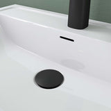 glasvilla Waschbecken Einbauwaschbecken Rechteckige Waschschale aus Mineralguss mit Überlauf Col8