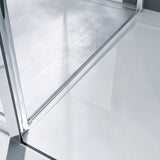 glasvilla Duschkabine Chrom und Schwarz Duschabtrennung mit Drehtür Hebe-Senk-Mechanismus 8mm ESG-Sicherheitsglas Nano-Beschichtung Ravenna66K