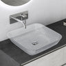 glasvilla Waschbecken Glas Aufsatzwaschbecken Glaswaschbecken Handwaschbecken Rechteckig Waschschale BxTxH 40x40x11 cm Minerva03