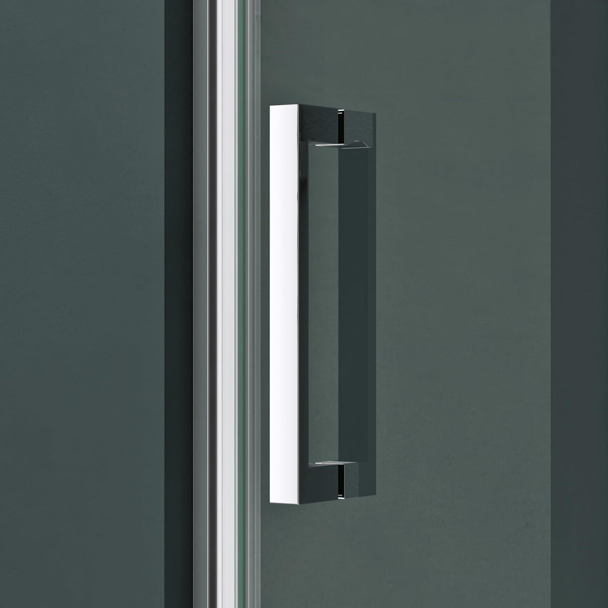 glasvilla Duschtür Nischentür dusche Duschabtrennung Chrom und Schwarz Duschkabine Schwingtür 8mm ESG-Sicherheitsglas mit Nanobeschichtung Hebe-Senk-Mechanismus Klarglas und Milchglas Streifen Teramo36K