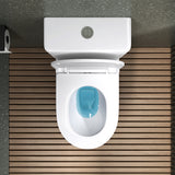 glasvilla Stand WC mit Spülkasten spülrandloses-WC bodenstehende-Toilette aus Keramik, weiß/matt schwarz  36x63x82cm, mit Absenkautomatik, inkl. Spülkasten, Stand179T
