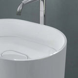 glasvilla Design Standwaschbecken freistehend Col45 weiß, aus Mineralguss, Waschtisch, BTH: 52x38x85cm