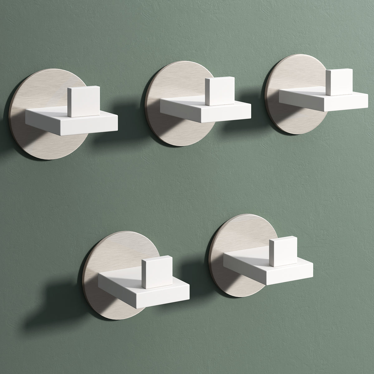 glasvilla Kleiderhaken Wandgarderobe Wandhaken aus Edelstahl Garderobenleiste Garderobenhaken Stalo-08+Stalo-09
