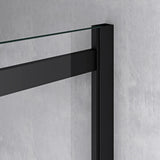 glasvilla Duschkabine Duschabtrennung Schwarz 8mm Sicherheitsglas mit NANO Eck-Dusche mit Schiebetür Ravenna18