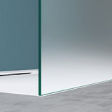 glasvilla Duschwand Duschabtrennung 2 Haltestange für Walk-In Dusche 10mm ESG-Sicherheitsglas mit Nanobeschichtung Rechteckiger Stabilisator Bremen02+2