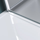 glasvilla Duschtür Nischentür dusche Duschabtrennung Chrom und Schwarz Duschkabine Schwingtür 180° Doppeltür 8mm ESG Nano-Beschichtung Klarglas mit Hebe- und Senkmechanismus Teramo66